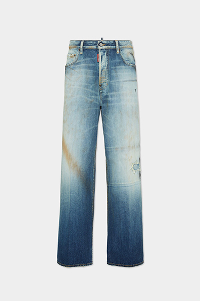 Medium Rusty Nail Wash Loose Jeans