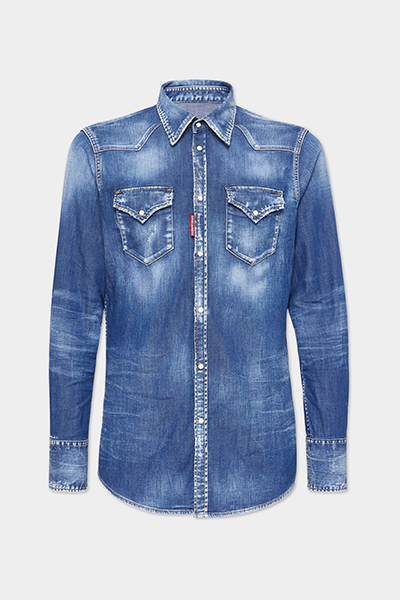 Medium Wash Classic Western Shirt