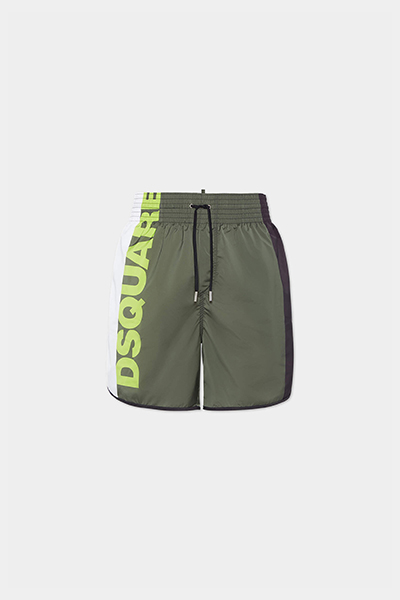 Dsquared2 Logo Colour-Block Midi Swim Boxer