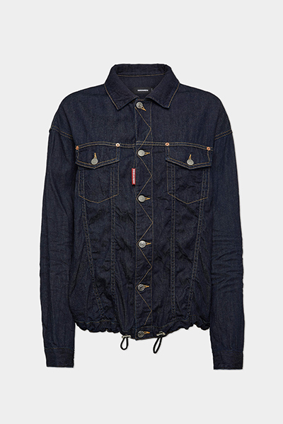 Summer Lovers Dark Wash Denim Drawstring Shirt