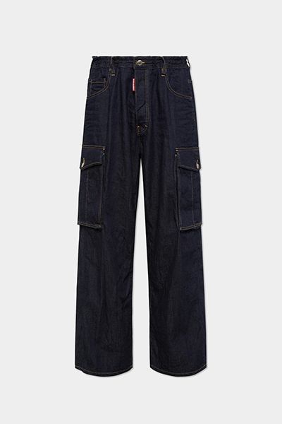 Summer Lovers Dark Wash Loose Cargo Jean