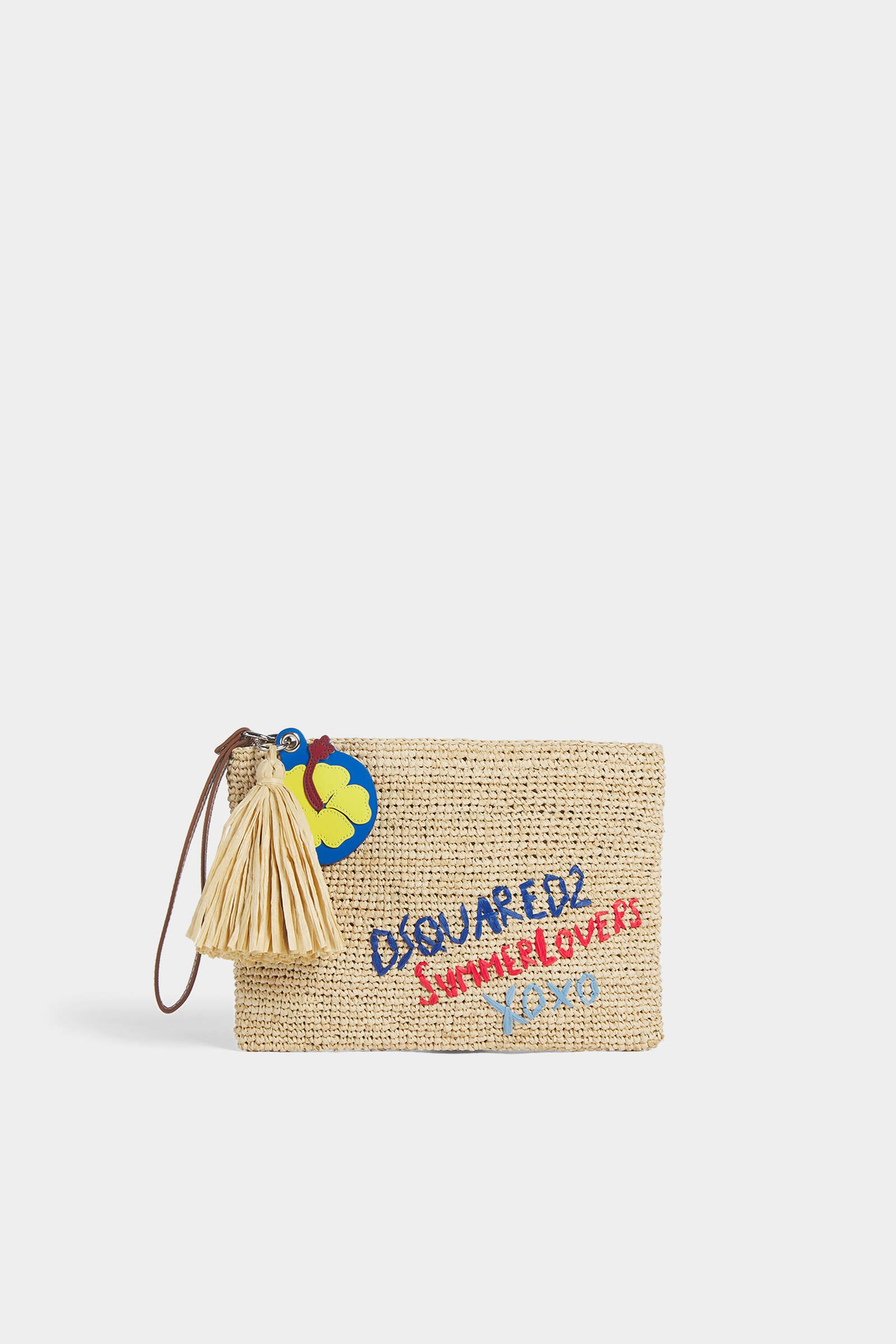 Summer Lovers Raffia Pouch