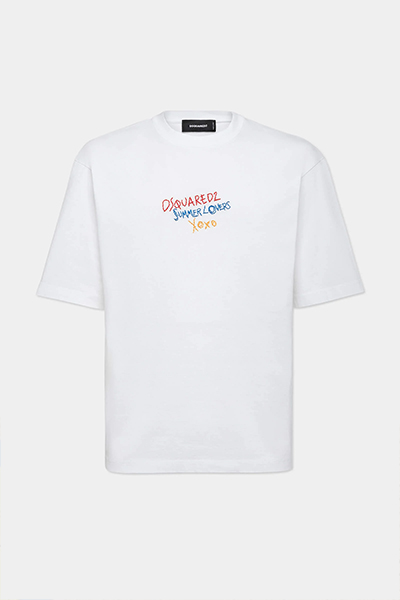Summer Lovers Loose Fit Embroidered T-Shirt